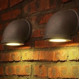 Loft creativo personalità retrò rurale tubo dell'acqua lampada da parete luci
