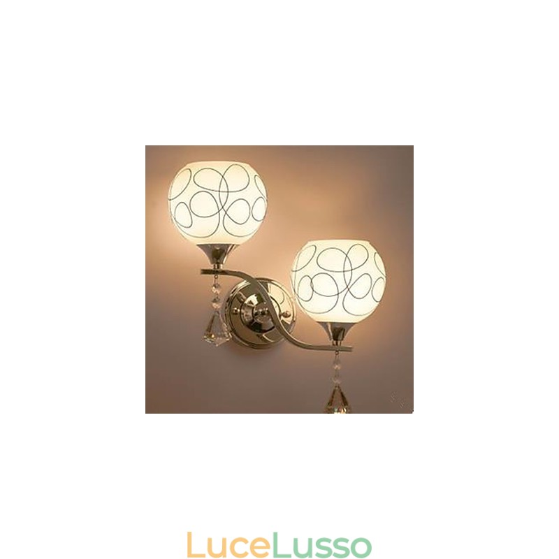 Lampada da parete in cristallo