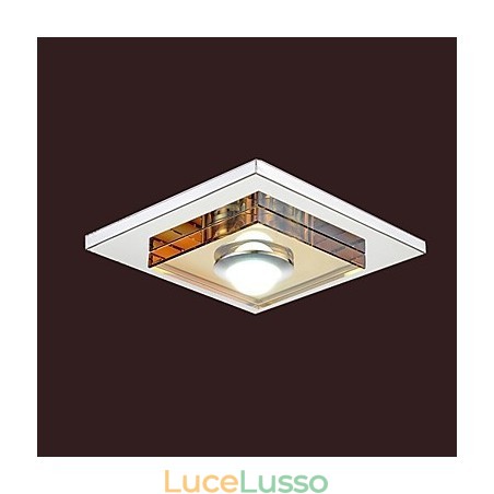 Lampada da soffitto in cristallo ambra 1 luce montata a filo