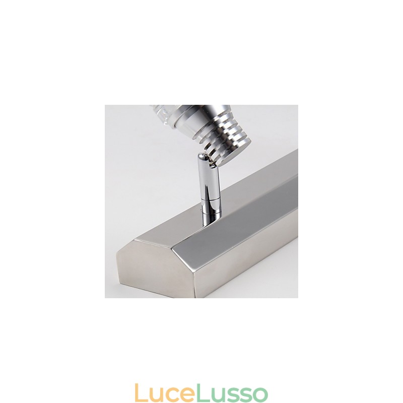 Applique moderna con paralume a bolle in vetro, stile specchio frontale