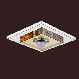 Lampada da soffitto in cristallo ambra 1 luce montata a filo