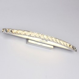 Illuminazione da parete per bagno in cristallo contemporaneo da 18 W