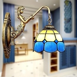 Lampada da parete Europa Type Restoring Ancient Ways Creative Mediterranean Glass Lights