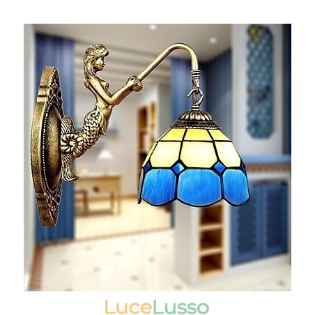 Lampada da parete Europa Type Restoring Ancient Ways Creative Mediterranean Glass Lights Lampada da parete Europa Type Restoring Ancient Ways Creative Mediterranean Glass Lights
