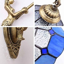 Lampada da parete Europa Type Restoring Ancient Ways Creative Mediterranean Glass Lights
