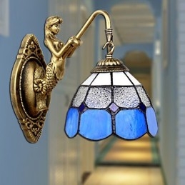 Lampada da parete Europa Type Restoring Ancient Ways Creative Mediterranean Glass Lights