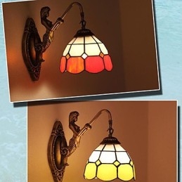 Lampada da parete Europa Type Restoring Ancient Ways Creative Mediterranean Glass Lights