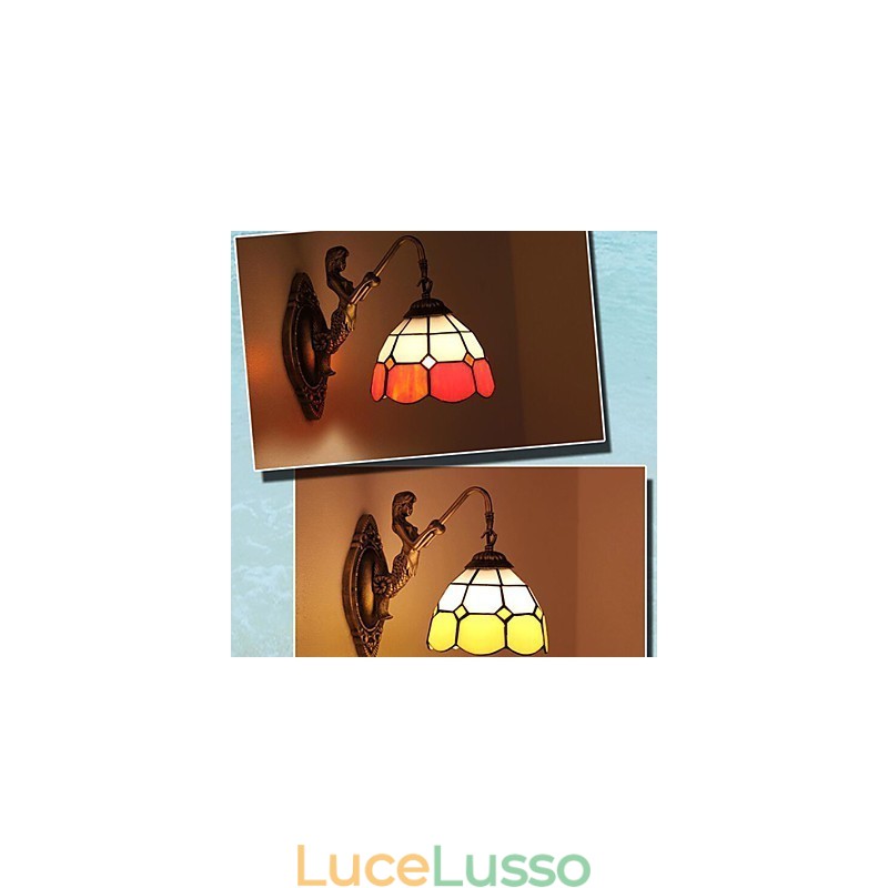 Lampada da parete Europa Type Restoring Ancient Ways Creative Mediterranean Glass Lights