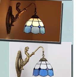 Lampada da parete Europa Type Restoring Ancient Ways Creative Mediterranean Glass Lights