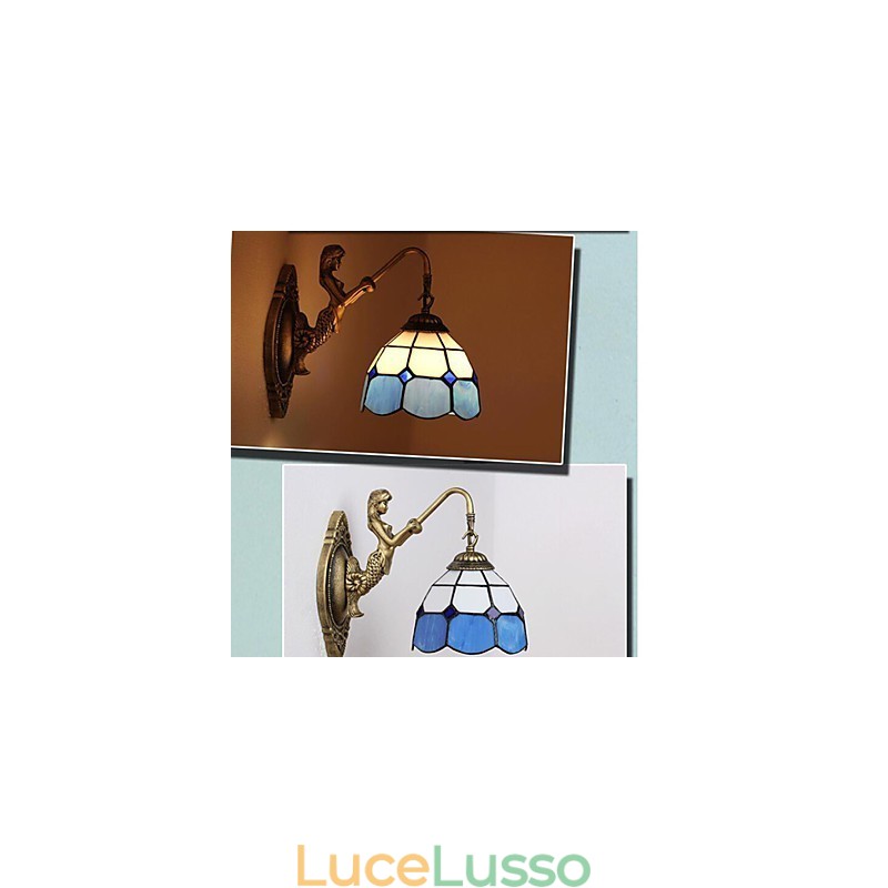 Lampada da parete Europa Type Restoring Ancient Ways Creative Mediterranean Glass Lights