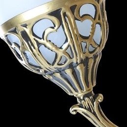 Applique da parete in bronzo, luci in vetro moiré, retrò europeo classico 220V