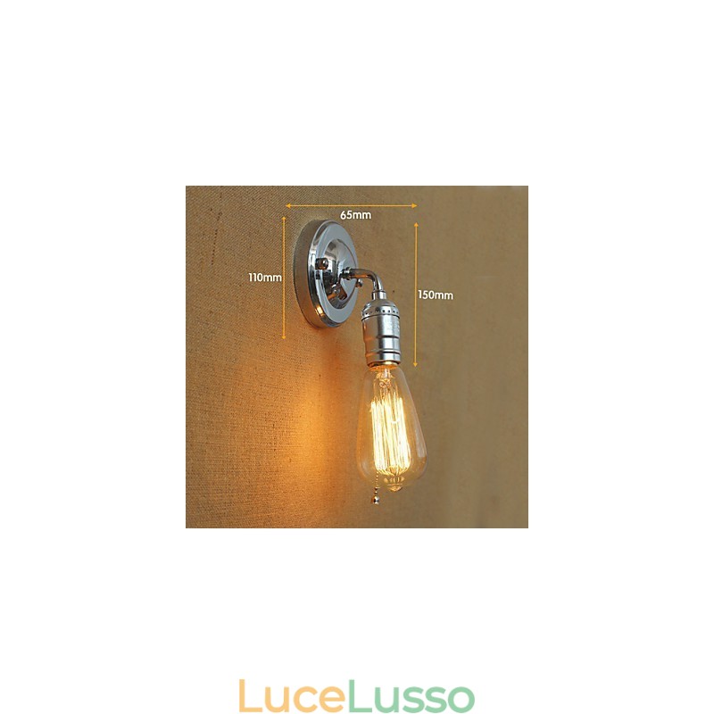 Lampada da parete per soggiorno, stile retrò, moderno, stile rurale americano, lampadina Edison, mini lampada da corridoio