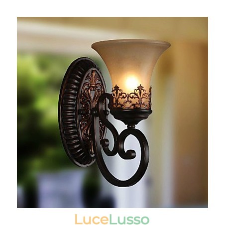 Applique vintage 1 luce con paralume in vetro in resina per camera da letto, soggiorno, corridoio Applique vintage 1 luce con paralume in vetro in resina per camera da letto, soggiorno, corridoio
