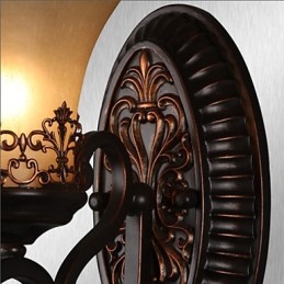 Applique vintage 1 luce con paralume in vetro in resina per camera da letto, soggiorno, corridoio