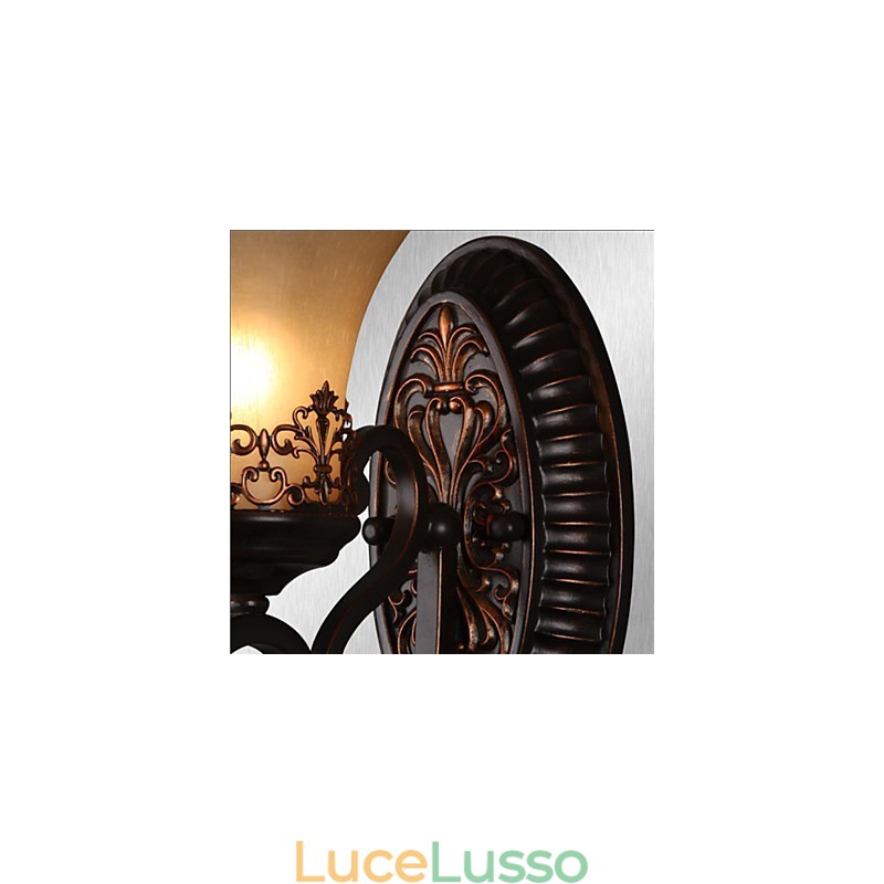 Applique vintage 1 luce con paralume in vetro in resina per camera da letto, soggiorno, corridoio