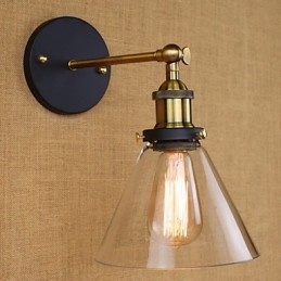 Applique decorativa da parete in stile country americano tipo campana industriale