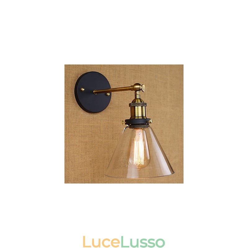 Applique decorativa da parete in stile country americano tipo campana industriale