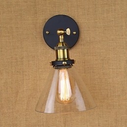 Applique decorativa da parete in stile country americano tipo campana industriale