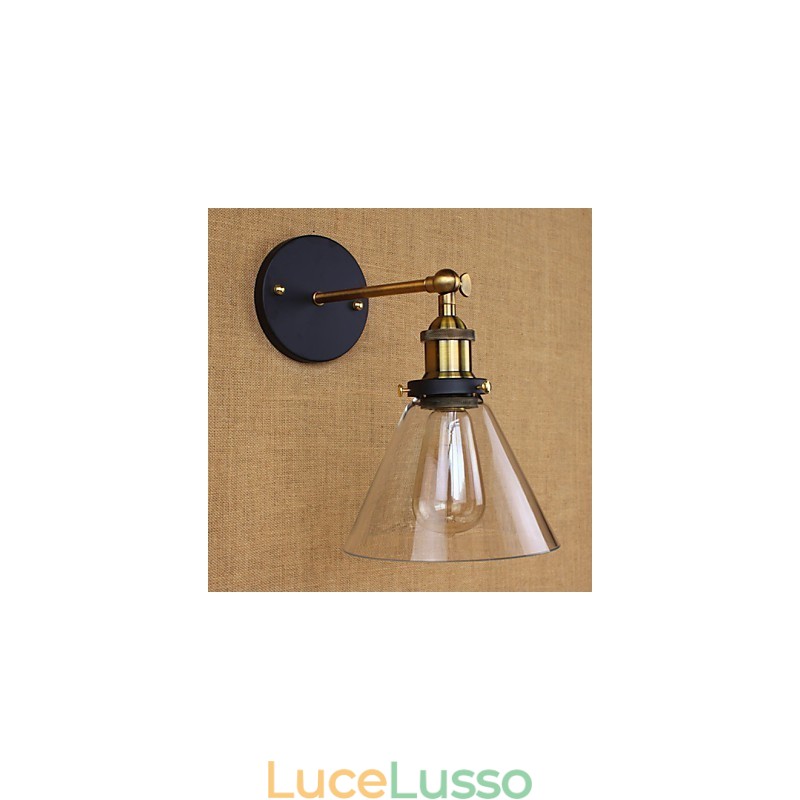 Applique decorativa da parete in stile country americano tipo campana industriale