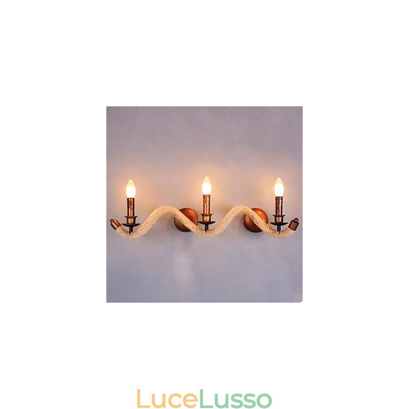 Lampada da parete a corda intrecciata per balcone contratta