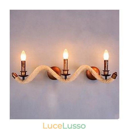 Lampada da parete a corda intrecciata per balcone contratta