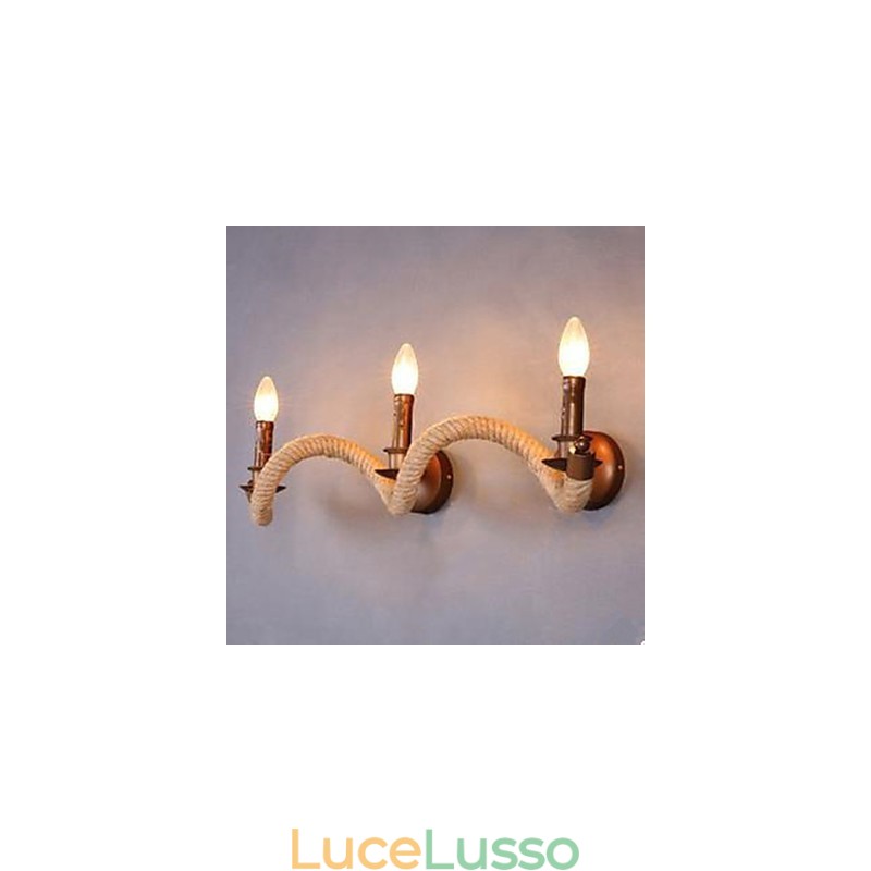 Lampada da parete a corda intrecciata per balcone contratta