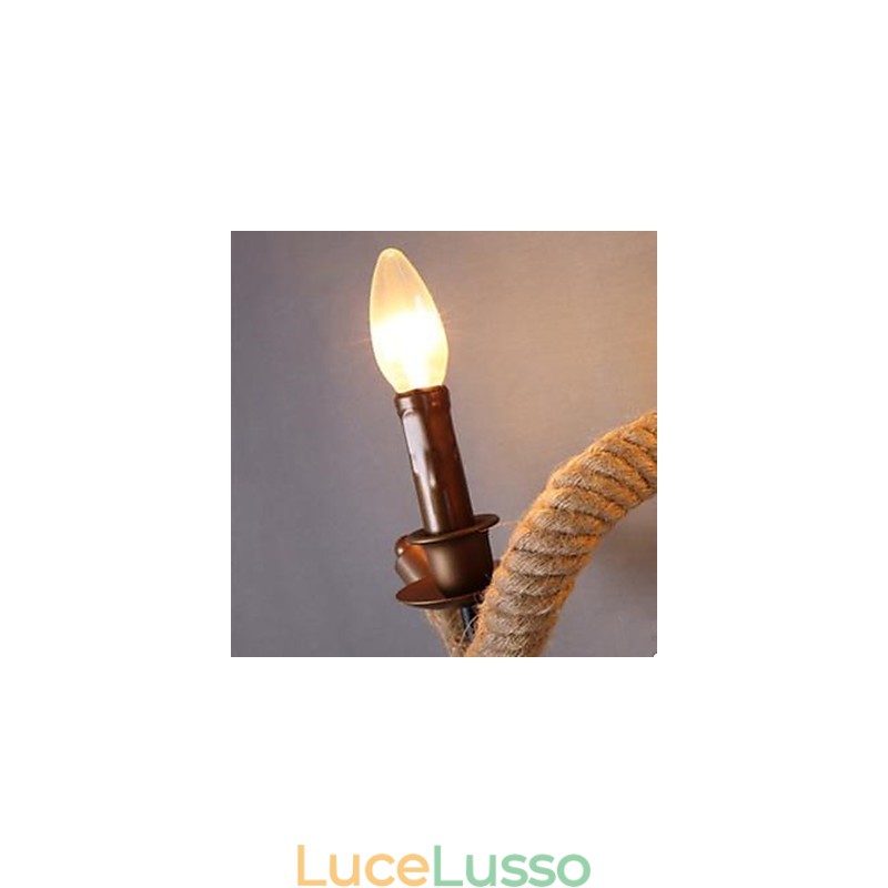 Lampada da parete a corda intrecciata per balcone contratta