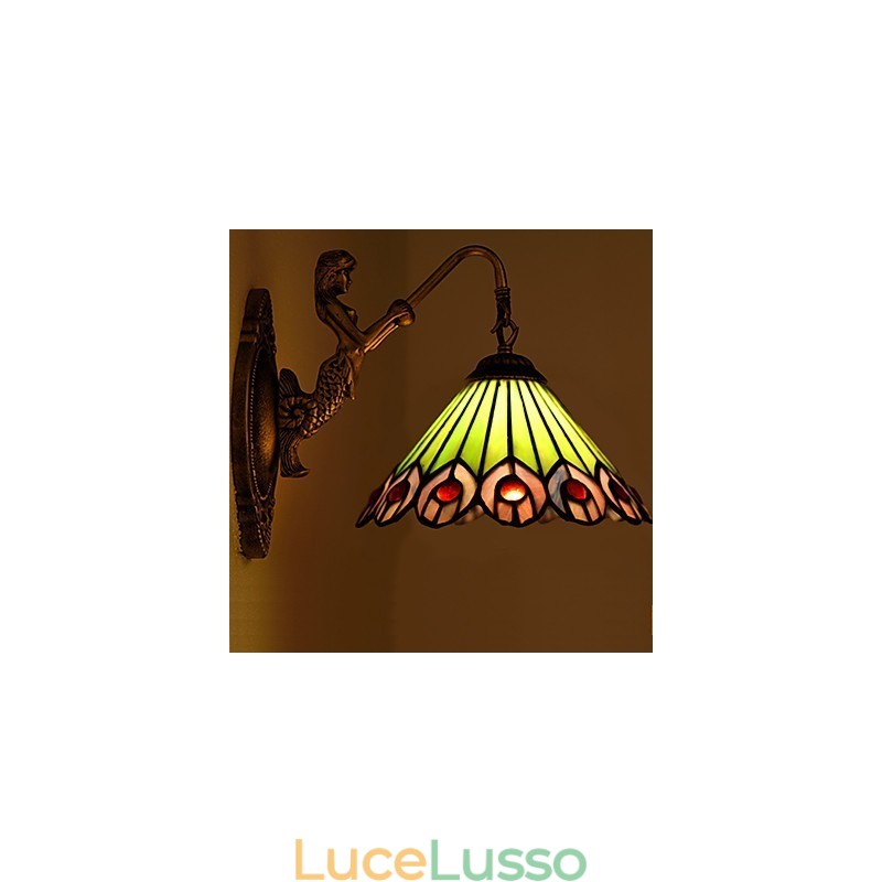 Lampada da parete in ferro battuto creativo rurale europeo contratto