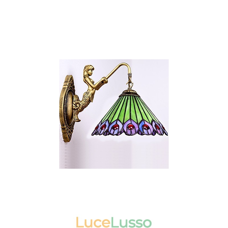 Lampada da parete in ferro battuto creativo rurale europeo contratto