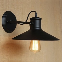 Lampada da parete in ferro retrò moderna creativa industriale vento nero vernice negozio magazzino bar caffetteria hotel