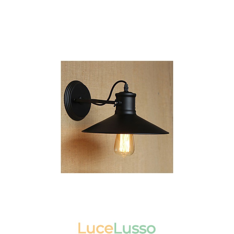 Lampada da parete in ferro retrò moderna creativa industriale vento nero vernice negozio magazzino bar caffetteria hotel