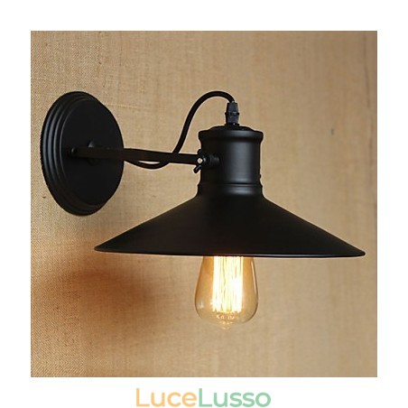 Lampada da parete in ferro retrò moderna creativa industriale vento nero vernice negozio magazzino bar caffetteria hotel Lampada da parete in ferro retrò moderna creativa industriale vento nero vernice negozio magazzino bar caffetteria hotel