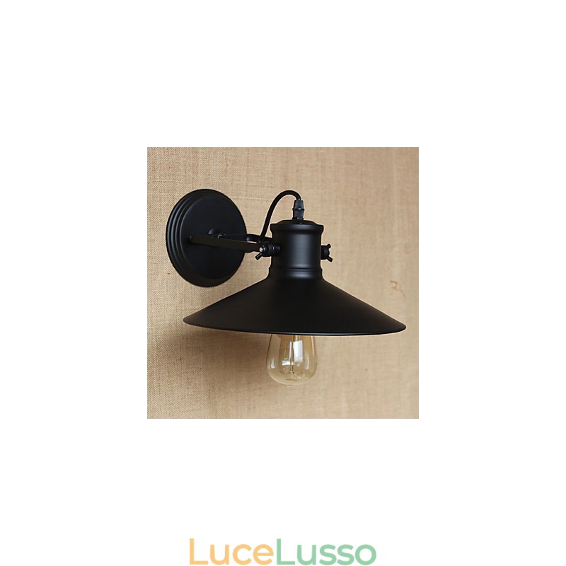 Lampada da parete in ferro retrò moderna creativa industriale vento nero vernice negozio magazzino bar caffetteria hotel