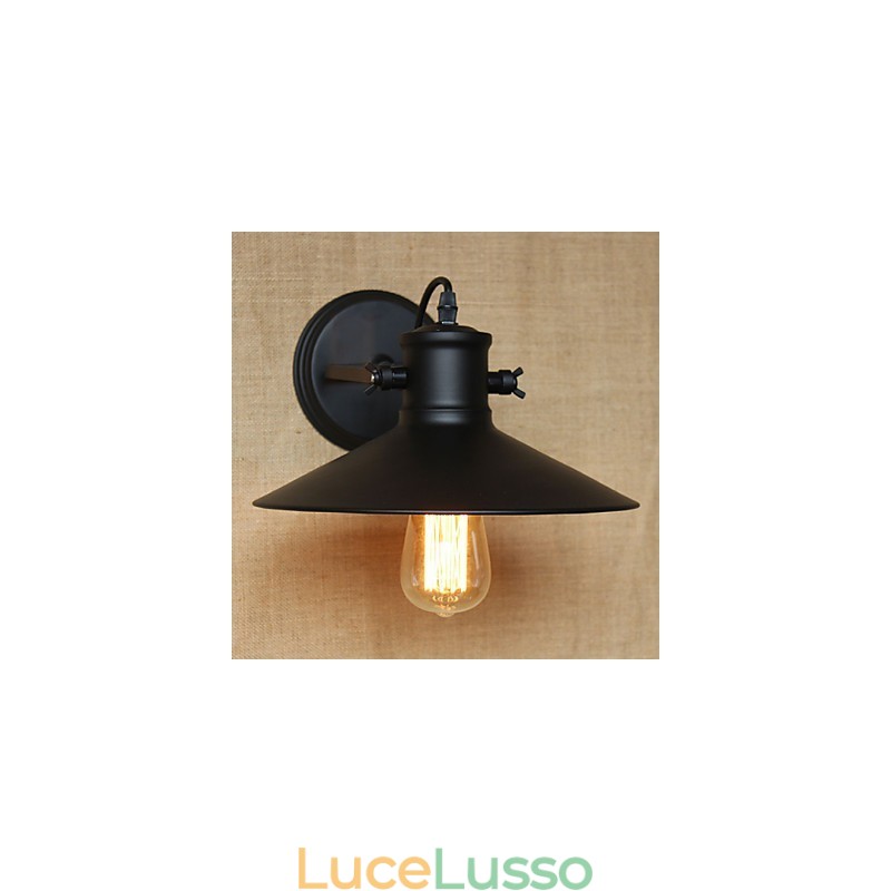 Lampada da parete in ferro retrò moderna creativa industriale vento nero vernice negozio magazzino bar caffetteria hotel