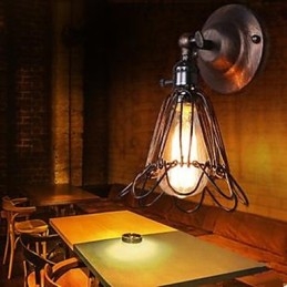 Piccola lampada da parete a gabbia in stile industriale che ripristina i modi antichi di corridoio Lampade e lanterne per corridoio