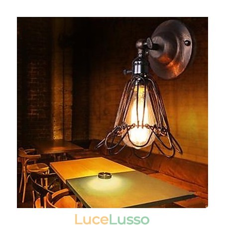 Piccola lampada da parete a gabbia in stile industriale che ripristina i modi antichi di corridoio Lampade e lanterne per corridoio Piccola lampada da parete a gabbia in stile industriale che ripristina i modi antichi di corridoio Lampade e lanterne per corridoio