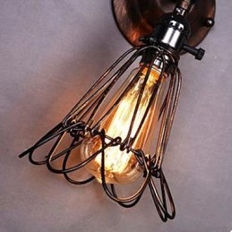 Piccola lampada da parete a gabbia in stile industriale che ripristina i modi antichi di corridoio Lampade e lanterne per corridoio