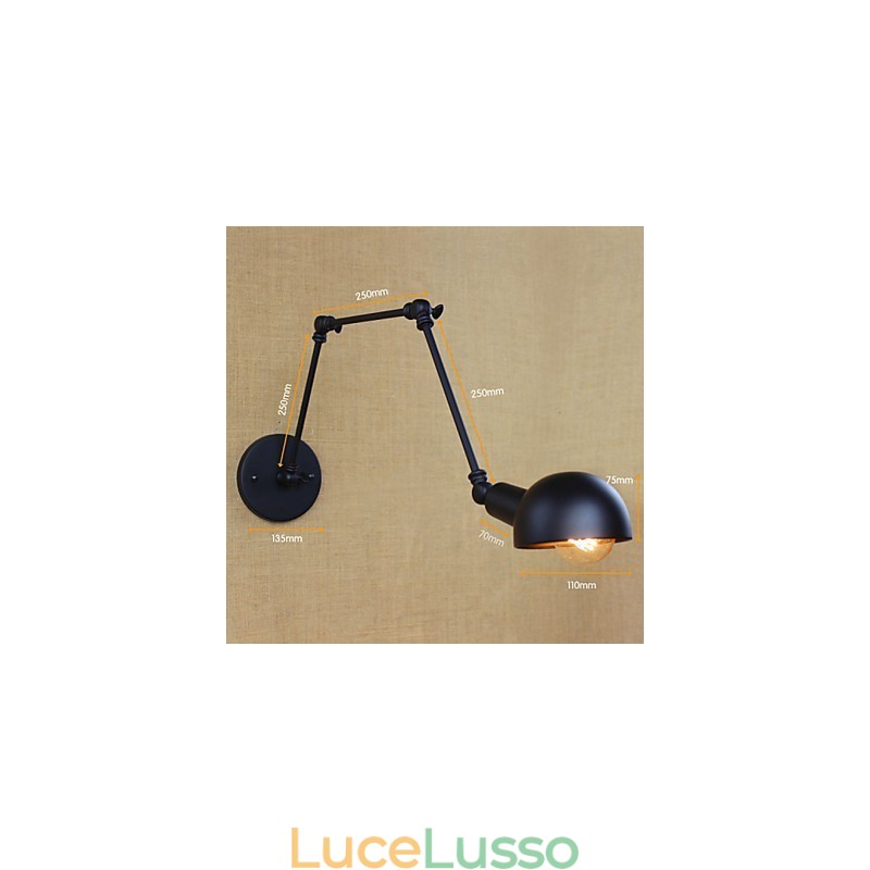Personalità Braccio lungo Angolo regolabile Bar Tre lampade retrò soggiorno illuminazione decorativa applique da parete