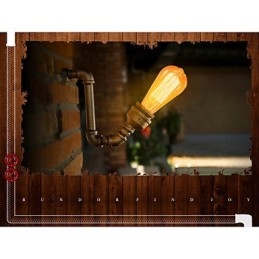 Lampada da parete vintage in stile Edison industriale in stile American Village Loft, lampada da parete retrò con tubi dell'acqua