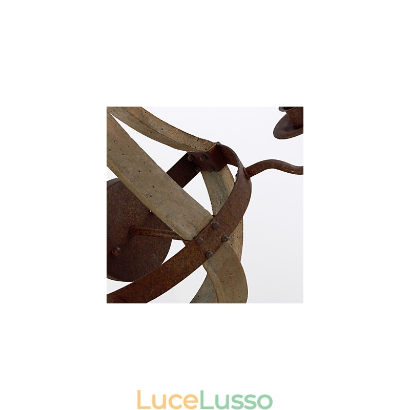Mini applique da parete in stile rustico Lodge Wood Bamboo