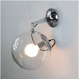Lampada a sospensione a forma di palla di vetro con design creativo e individuale, moderna, da parete