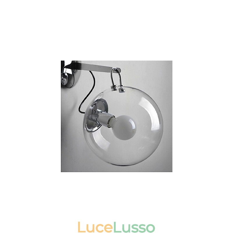 Lampada a sospensione a forma di palla di vetro con design creativo e individuale, moderna, da parete