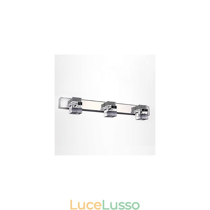 Applique da parete Illuminazione per il bagno Wall Washer Cristallo Mini Stile Moderno Contemporaneo Metallo