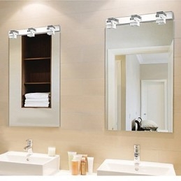Applique da parete Illuminazione per il bagno Wall Washer Cristallo Mini Stile Moderno Contemporaneo Metallo