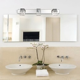 Applique da parete Illuminazione per il bagno Wall Washer Cristallo Mini Stile Moderno Contemporaneo Metallo