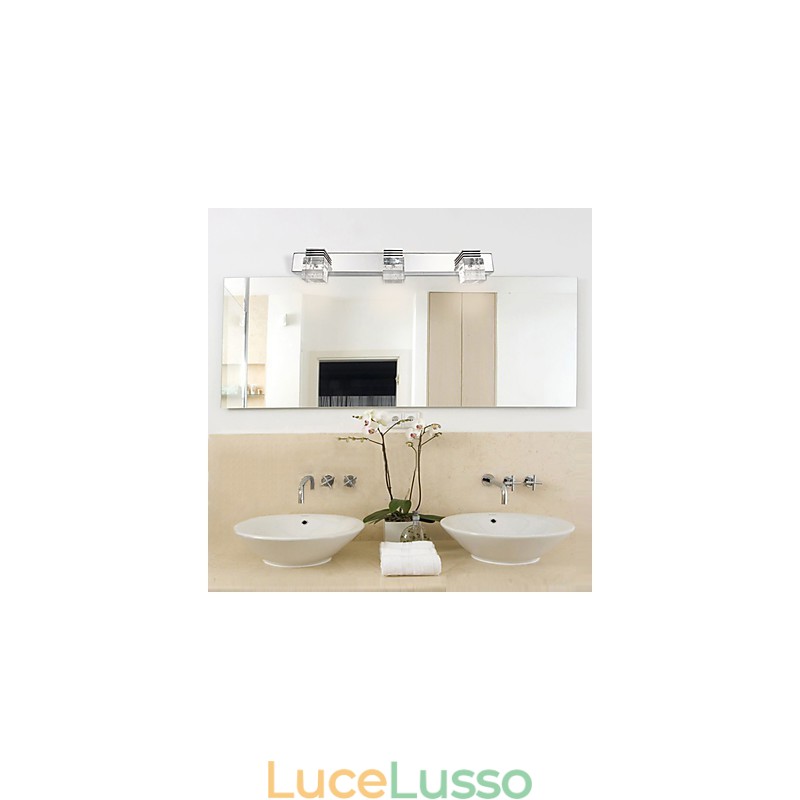 Applique da parete Illuminazione per il bagno Wall Washer Cristallo Mini Stile Moderno Contemporaneo Metallo