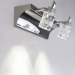 Illuminazione per il bagno in cristallo moderna contemporanea in metallo