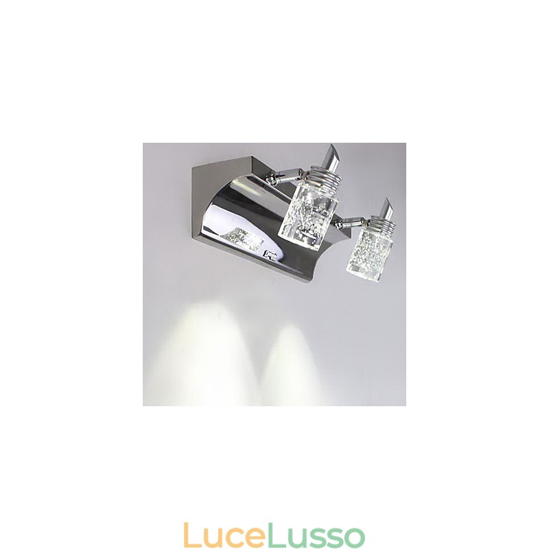 Illuminazione per il bagno in cristallo moderna contemporanea in metallo