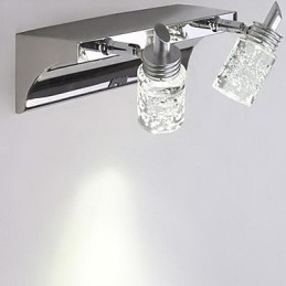 Illuminazione per il bagno in cristallo moderna contemporanea in metallo