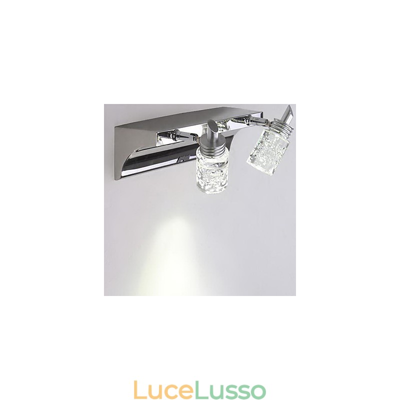 Illuminazione per il bagno in cristallo moderna contemporanea in metallo